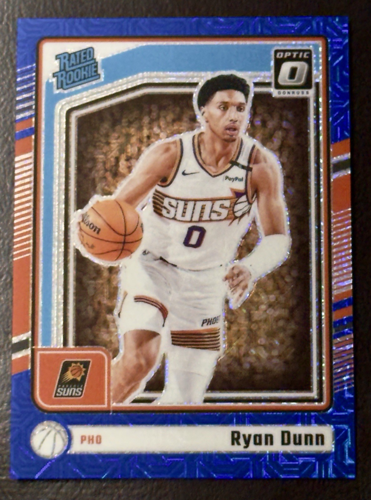 2024-25 Panini Donruss Optic Ryan Dunn #279 Rated Rookie Choice Blue Prizm /24