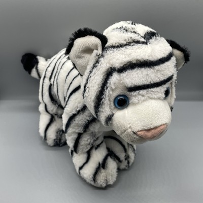 Wild Republic White Tiger Plush 13''L Blue Eyes Black Stripes Cub Big Cat Toy Pet
