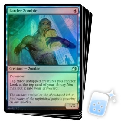 FOIL LARDER ZOMBIE X4 Innistrad: Midnight Hunt MID Magic MTG MINT