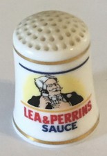 Lea Perrins Worcestershire Sauce Thimble Vintage Souvenir Collectible