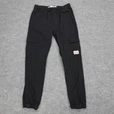 Levis Pants Youth Boys L 12-13 Black Cargo Jogger Elastic Cuffs Pockets