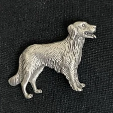 Pewter Silver Tone Lab Retriever Dog Lapel Pin Pinback ~ Supports Animal Charity