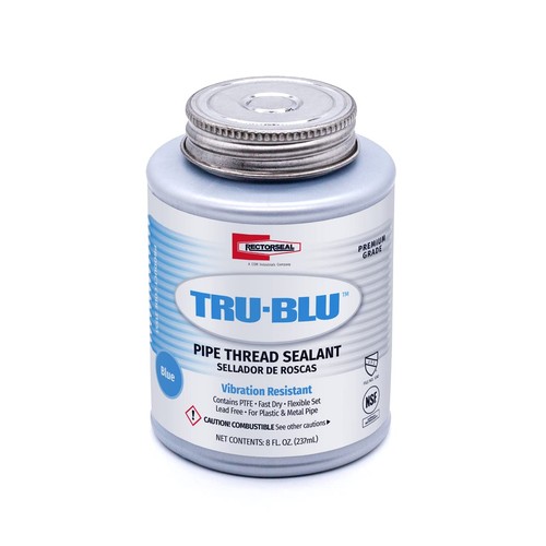 RectorSeal Tru-Blu 31551 Pipe Thread Sealant, Fast-Dry, Flexible 8 Oz., Blue