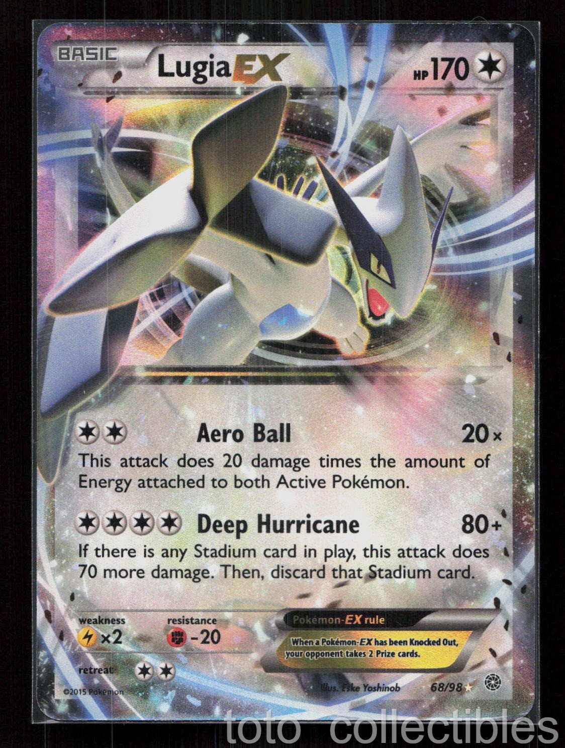 Lugia EX 68/98 Holo EX Rare Ancient Origins Pokemon Moderately Played