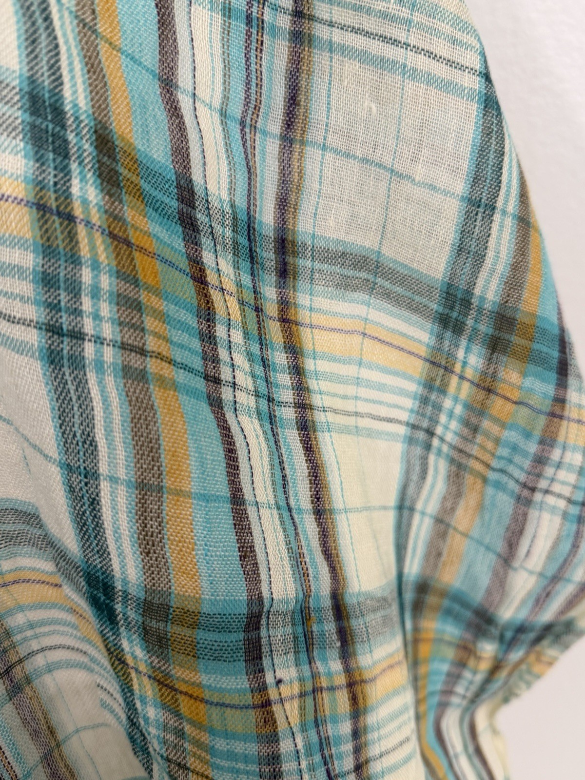 Max Mara Weekend Scarf Shawl Multicolored Linen White Multi Unworn 20” x 71” image 3