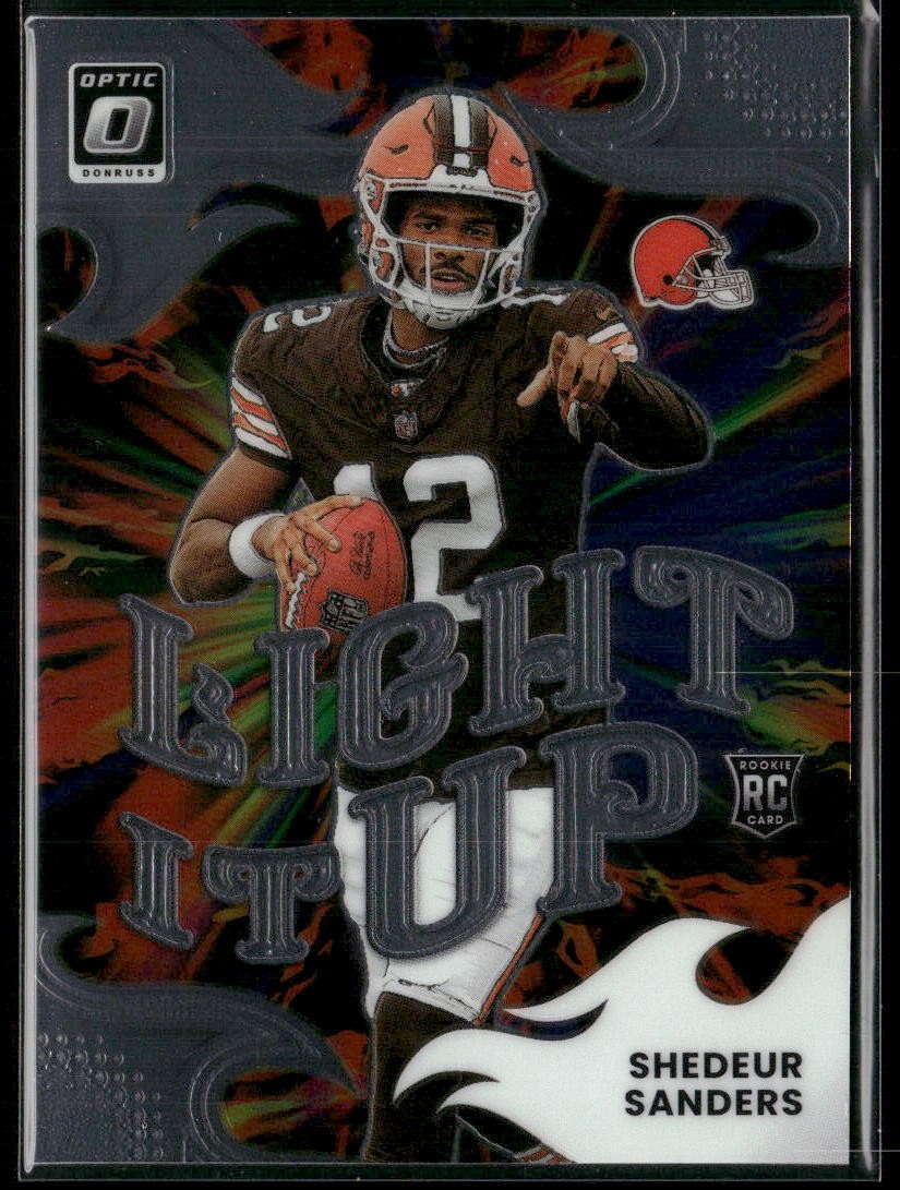 2025 Donruss Optic Shedeur Sanders #8 Optic Light It Up RC Insert Browns FB1216