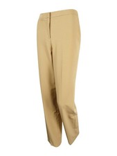 Tommy Hilfiger Women's Solid Relaxed-Fit Fairfield Trousers (0, Camel)