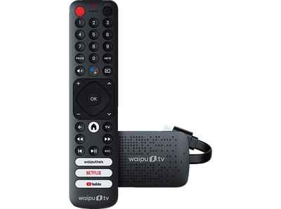 WAIPU.TV 4K Stick + Fernbedienung Streaming Stick Schwarz
