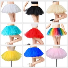 Lace Puff Short Skirt Ballet Party Costume Adult Tutu Skirt Ladies Petticoat