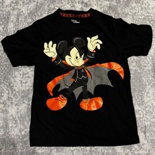 Disney Mickey Mouse Halloween Vampire T Shirt Kids Size 8 Black