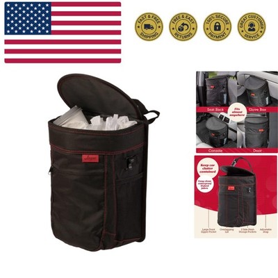 Spill-Proof Car Trash Can - Leak-Proof Lid & Removable Liner for Car Bin - Tr...