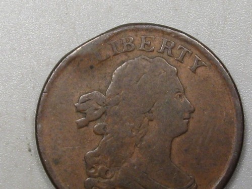1804 Crosslet 4 w/ stems Draped Bust Half Cent.  Damage. - Picture 4 of 13