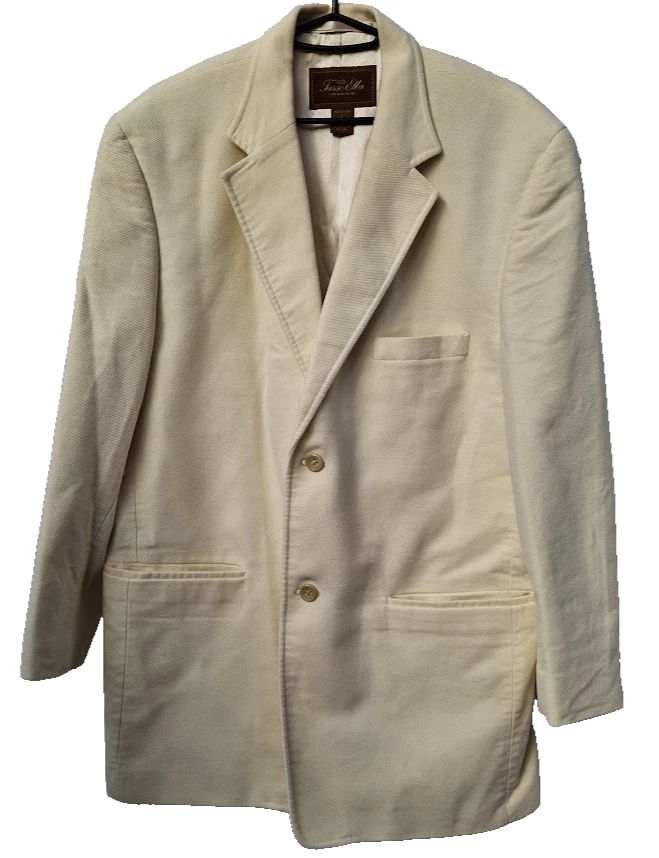 Men's Tasso Elba Sportscoat 100% Cotton Suit Jacket Sport Coat L Korean - Image 2 of 4