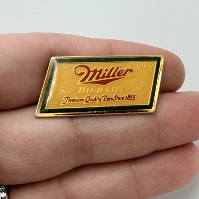 Miller High Life Premium Quality Beer Logo Lapel Pin Brewery Advertising Vintage