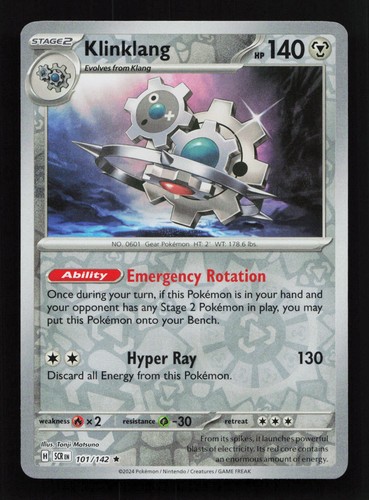 Klinklang 101/142 Rare Stellar Crown Pokemon Reverse Holo NM