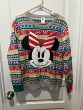 2018 Disney Minnie Mouse Family Holiday Christmas Sweater Size Large