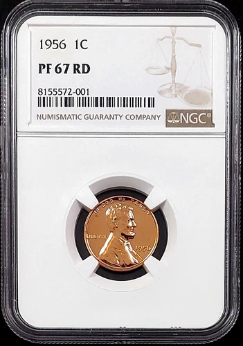 1956 Proof Lincoln Cent certified PF 67 RD by NGC! sku 72001