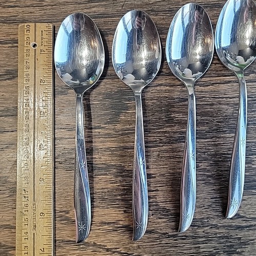 Spoons Lot Of 4 Twin Star Community oneida soup dinner stainless steel Pre-owned - Picture 7 of 9