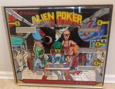 ALIEN POKER Vintage 1980 Williams Pinball Bac...