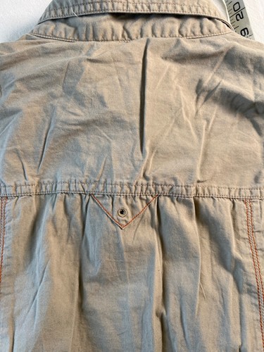 Camisa Eddie Bauer Para Hombres Talla XL Caqui Algodón Mangas Cortas Bolsillos Senderismo Pesca - Imagen 7 de 9