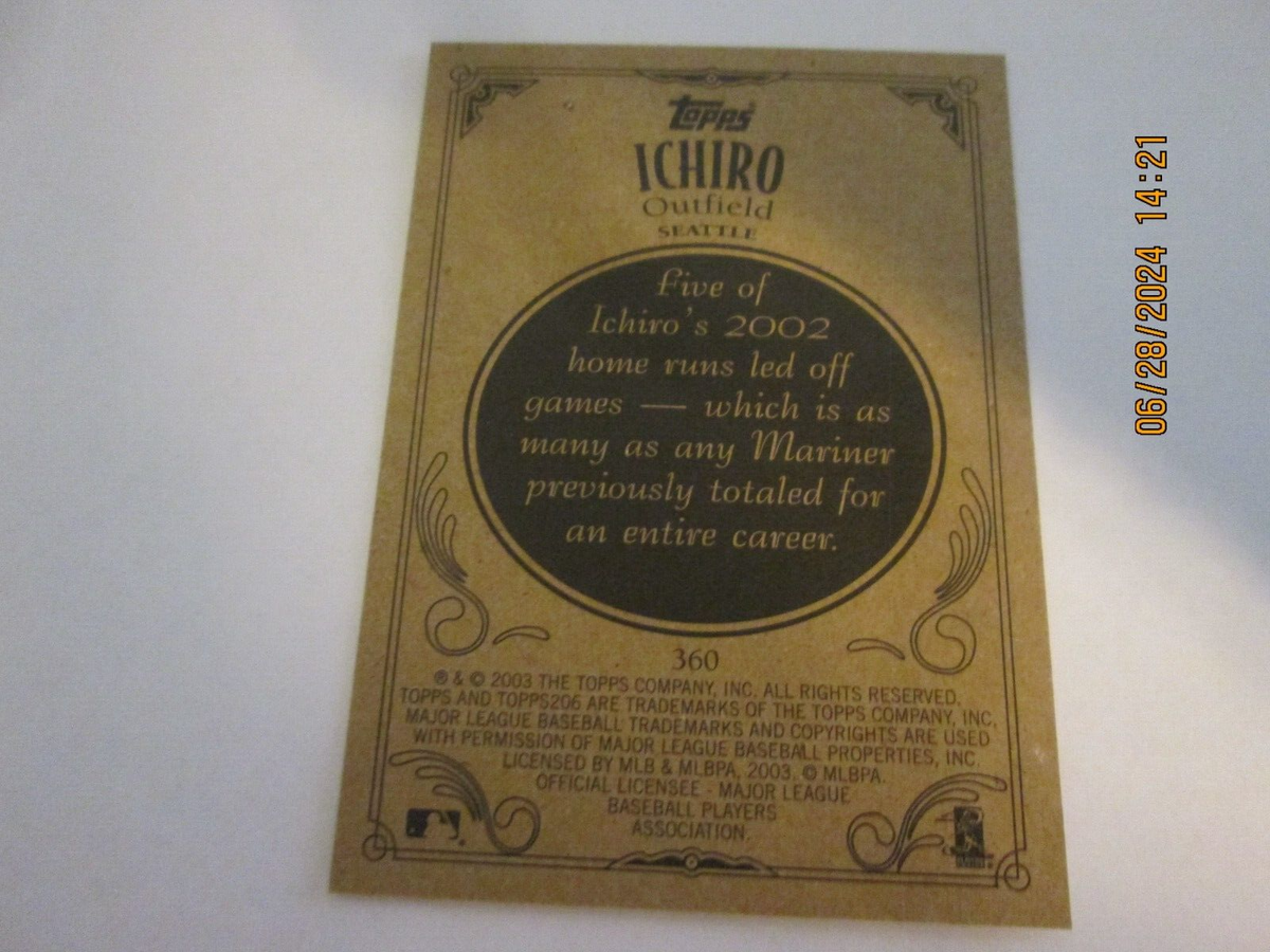 ICHIRO MARINERS 2003 TOPPS 206 CARD #360 | eBay ICHIRO MARINERS 2003 TOPPS 206 CARD #360 | eBay
