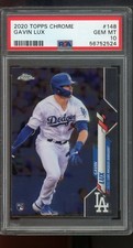 Gavin Lux - 2020 Topps Chrome #148 Rookie Card - PSA 10 Gem Mint -MLB LA Dodgers. rookie card picture