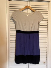 ANN TAYLOR LOFT Women’s Size 10 Dress Short Sleeve Knee Length Color Block