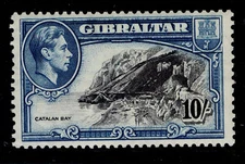 GIBRALTAR GVI SG130a, 10s black & blue, NH MINT. Cat £42.
