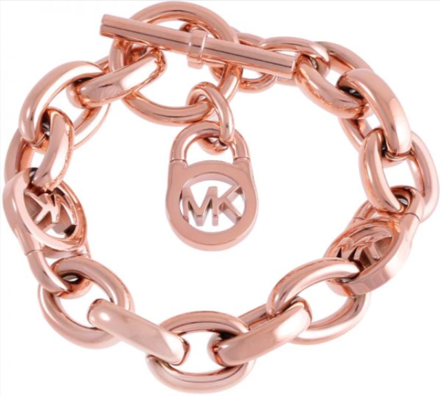 Precious Metal-Plated Brass Pavé Lock Bangle | Michael Kors