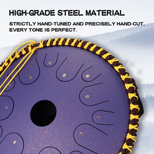 Zungentrommel aus Stahl Handtrommel C-Key 14 zoll 14-Ton Musikinstrumente S7O1 - Bild 5 von 10