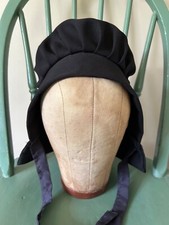 HANDMADE CHILD AMISH BLACK BONNET COVERING