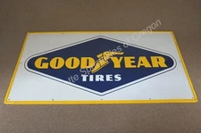 Vintage Goodyear Tires 30"x59.75" Sign G-84 Chevrolet Dealership Dealer GM OK 