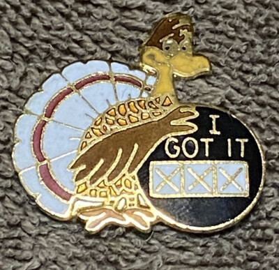 Vintage Bowling Lapel Pin Enamel PWBA WBA Thanksgiving Turkey Strike