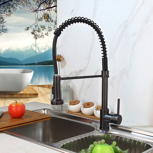 US Oil Rubbed Black Bronze Bathroom Basin Sink Vanity Mixer Tap Faucet - Picture 4 of 12