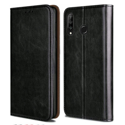 HPO Handy Tasche f HUAWEI P30 Lite NEW EDITION Flip Cover Buch Klapp Hülle Etui