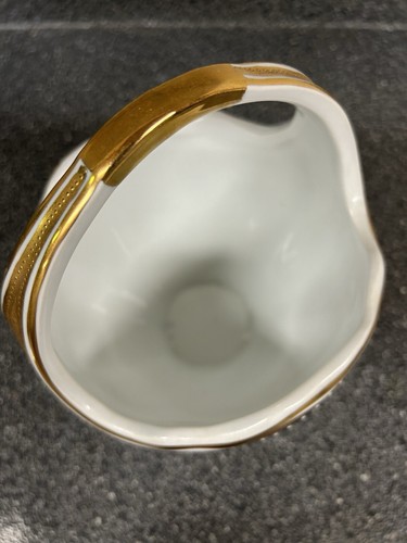 Vintage Limoge Design Ceramic Blue Gold Accent Piece Bowl Hand Made Design - Picture 11 of 12