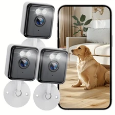 3Pcs Security WiFi Camera 3MP Home Monitor Indoor 2-way Audio Color Surveillance
