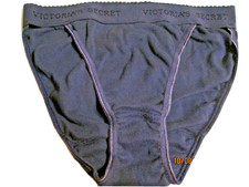 TRUE VINTAGE-VICTORIA'S SECRET - HIGH CUT RIO BRIEFS-NAVY-SIZE SMALL 1990'S