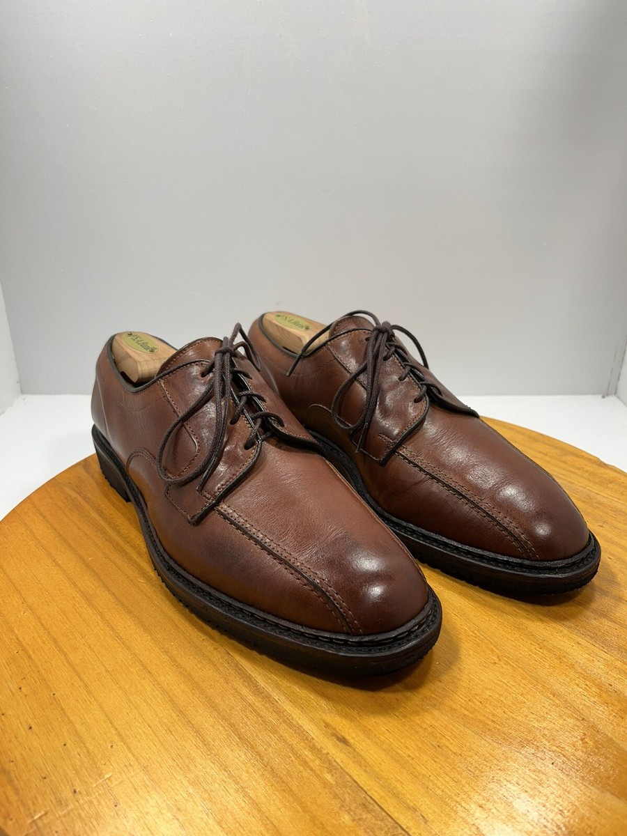 Allen Edmonds Men\'s Leather Derby Shoes in Tan Brown Allen Edmonds Windsor Plain-toe Derby Walnut Calfskin  main image 4