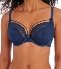 Freya Catwalk BH Midnight Blue Gr. 36DD Bügel Träger Plunge 402202 Neu