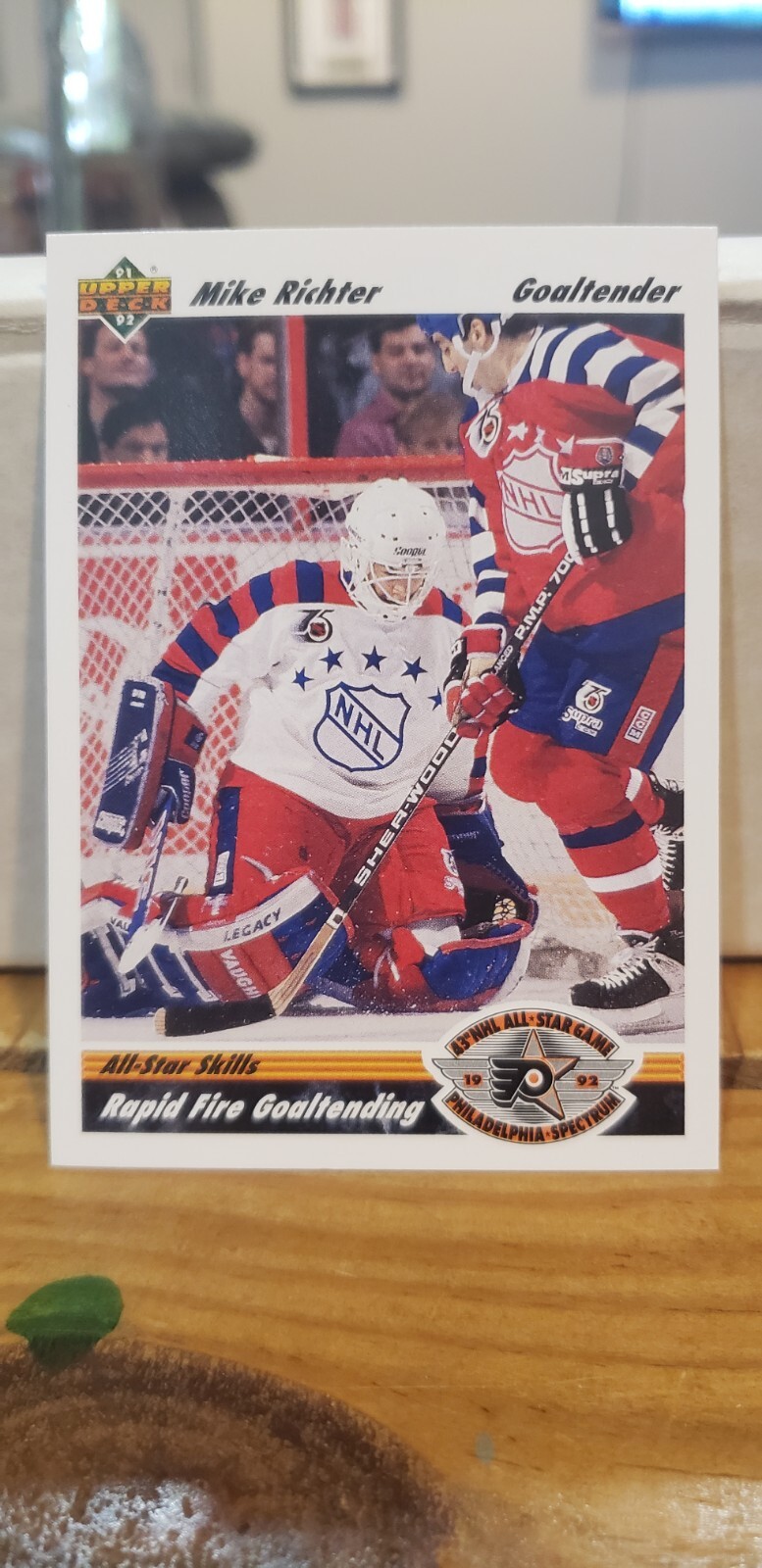 1992 UpperDeck #634 Mike Richter All Star Skills Rapid Fire Goaltending Rangers 