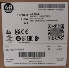 Allen-Bradley 25A-D1P4N104 Ser B PowerFlex 523 AC Drive 0.4kW 0.5HP Sealed Pack