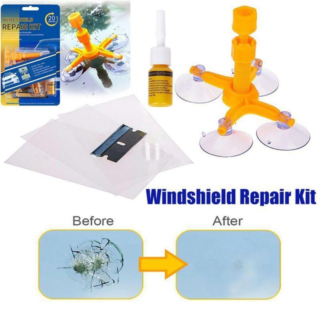 Windshield Repair Kit Quick Fix DIY Car Wind Glass Bullseye Rock Chip