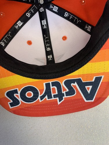 Houston Astros Baseball Hat Cap Youth Adjustable New Era 9Fifty Striped - Picture 2 of 9