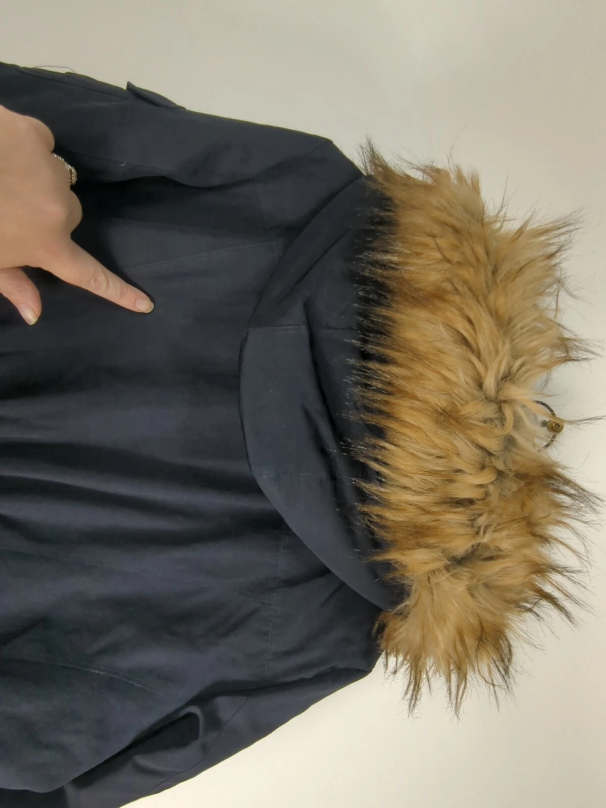 Michael Kors piumino donna medio cappuccio rimovibile blu navy 79675