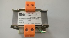 TRASFORMATORE DI ISOLAMENTO ELTEX ITALIA 230V 230V 25VA 50/60Hz MADE IN ITALY