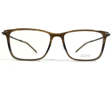 Marchon Airlock AURA 2003 216 Eyeglasses Frames Brown Gray Square 53-16-145