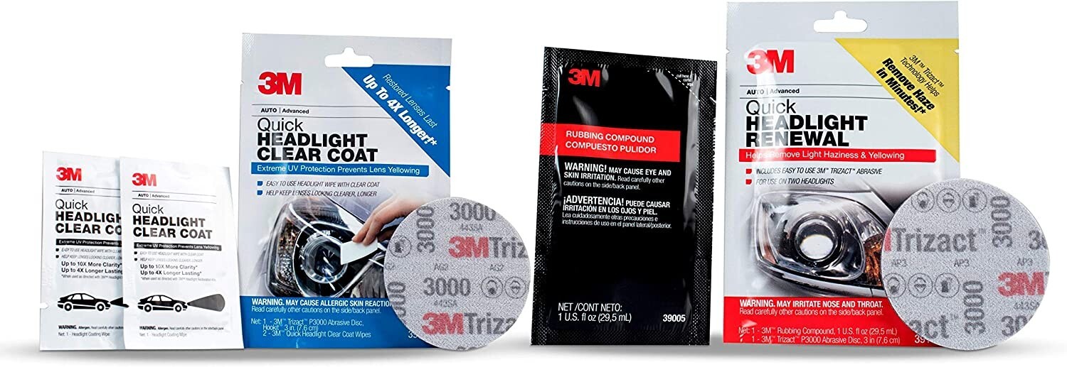 3M Quick Headlight Clear Coat, Cleans and Prevents Lens Yellowing eBay