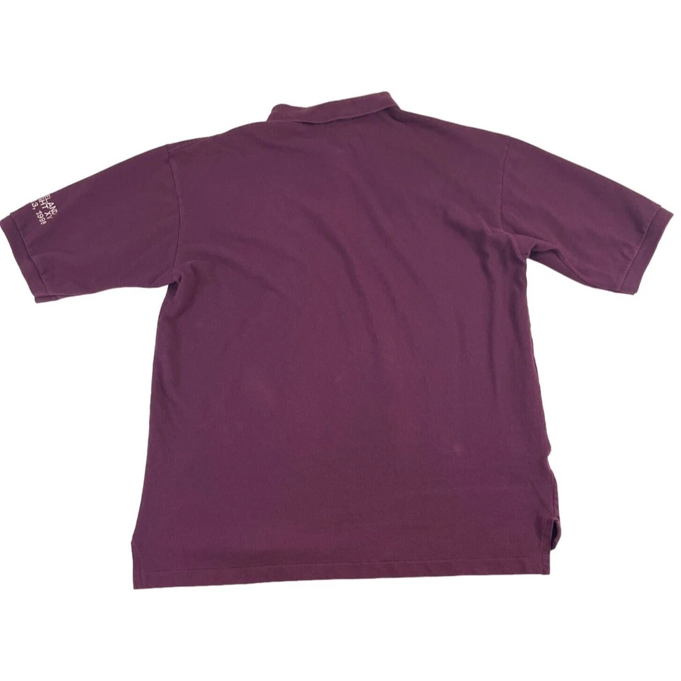 Camisa polo vintage Crystal Springs para hombre hecha en EE. UU. XL roja Dixieland Delight 1998 Foto 3 de 4