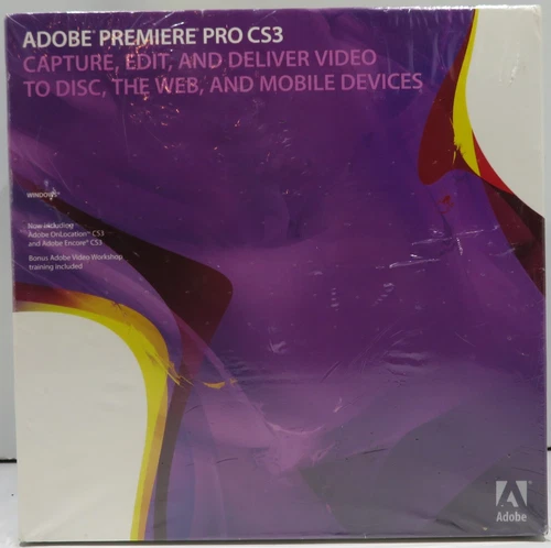 SEALED Adobe Premiere Pro CS3 Win Retail - Full Version for Windows 25520529